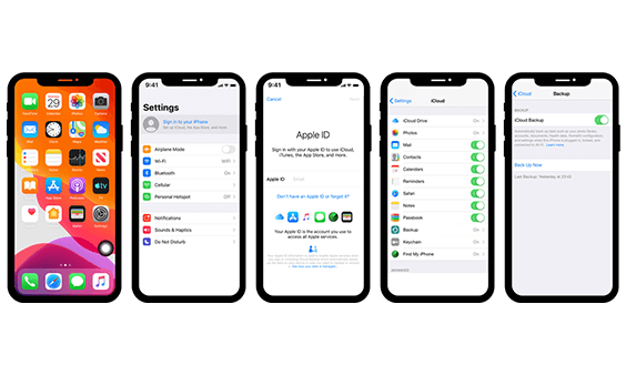 iCloud バックアップを構成する