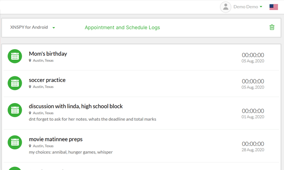 Xnspy ダッシュボード