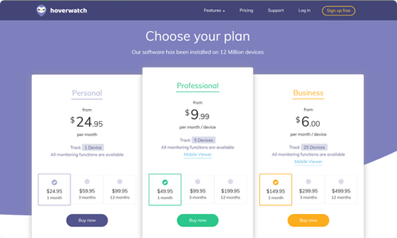 ホバーウォッチ ダッシュボード