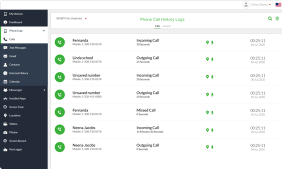 Xnspy ダッシュボード