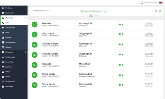 Xnspy ダッシュボード