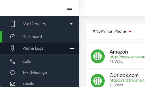 Xnspy ダッシュボード