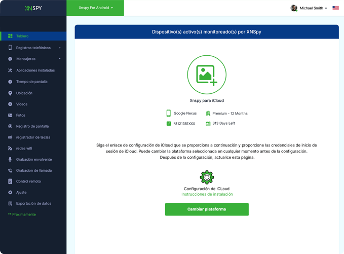 Xnspy ダッシュボード