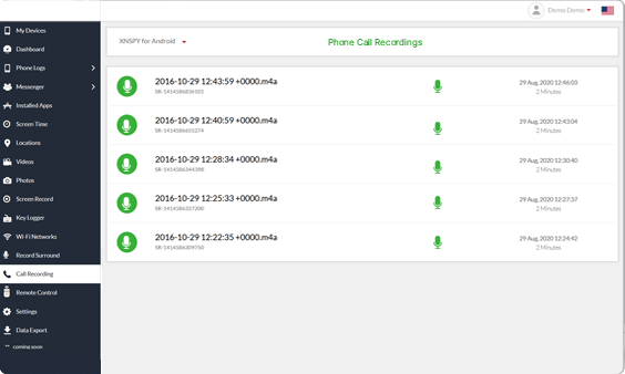 Xnspy ダッシュボード