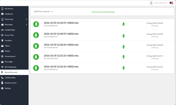 Xnspy ダッシュボード
