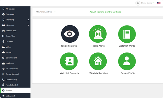 Xnspy ダッシュボード