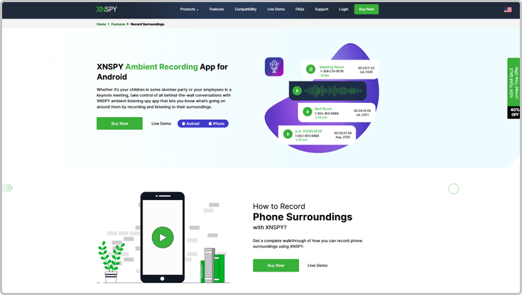 Xnspy のサラウンド録音アプリ