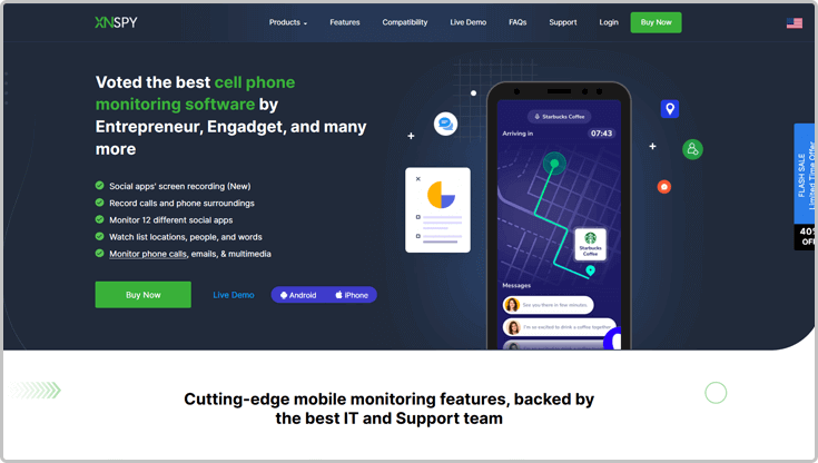 テキスト メッセージを読むための XNSPY アプリ