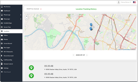 XNSPY ダッシュボード