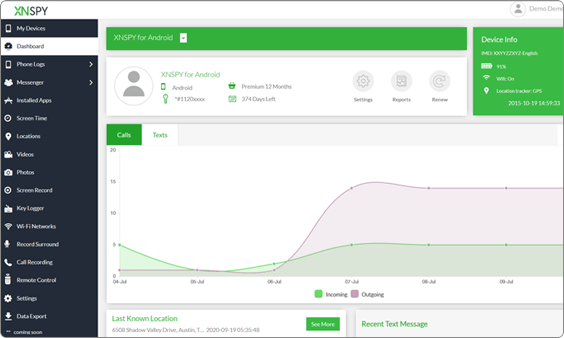 XNSPY ダッシュボード