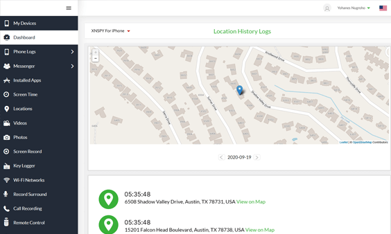 Xnspy ダッシュボード
