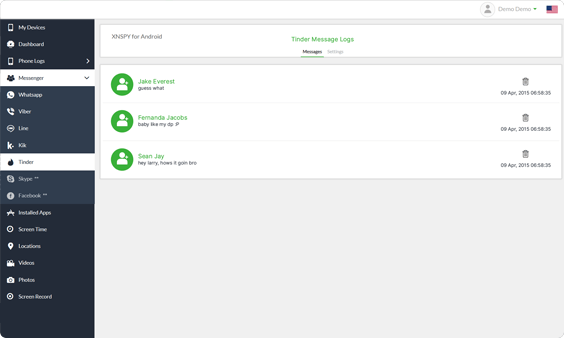 Xnspy ダッシュボード