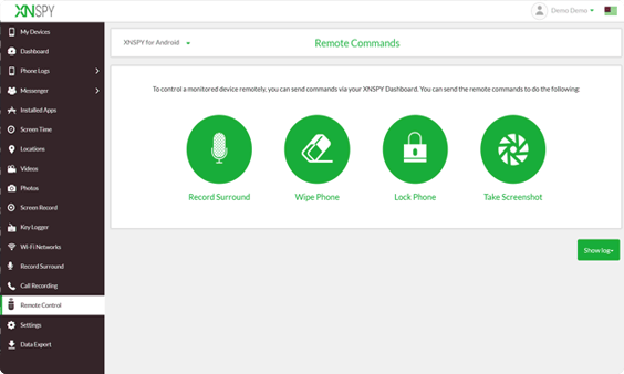 Xnspy ダッシュボード