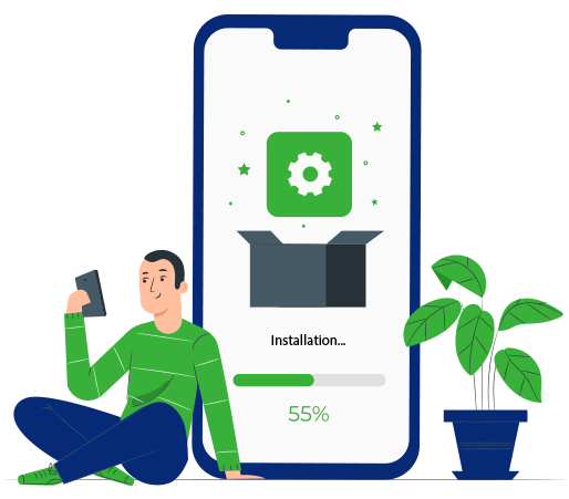 iOS インストールガイドのスライド